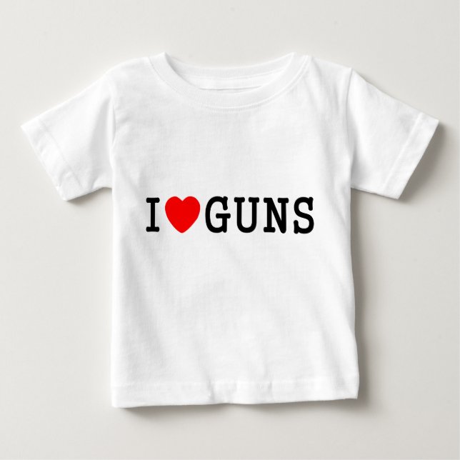 Camiseta Para Bebê Mim armas do coração (Frente)