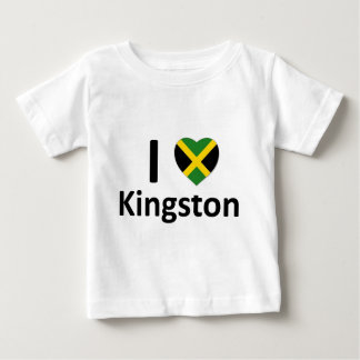 Camiseta Para Bebê Mim coração Kingston (Jamaica)