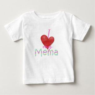 Camiseta Para Bebê Mim coração meu Mema