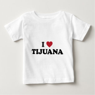 Camiseta Para Bebê Mim coração Tijuana México
