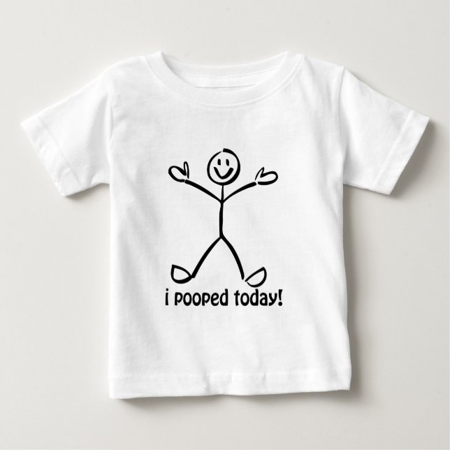 Camiseta Para Bebê Mim Pooped hoje (Frente)