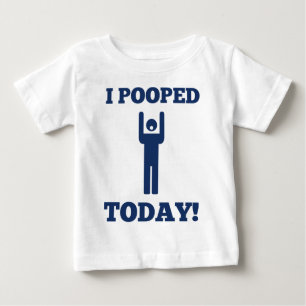 Camiseta Para Bebê Mim Pooped hoje