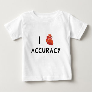 Camiseta Para Bebê Mim precisão do coração