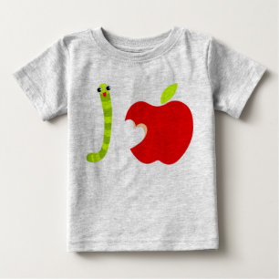 Camiseta Para Bebê Mim t-shirt de Apple de amor