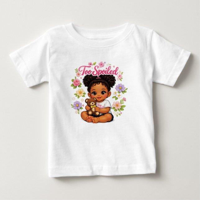 Camiseta Para Bebê Mimado demais! (Frente)