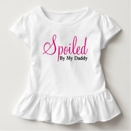 Camiseta Para Bebê Mimado pelo meu Pai - Branco