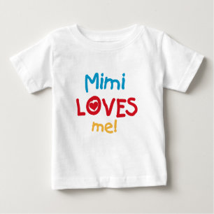 Camiseta Para Bebê Mimi ama-me t-shirt e presentes