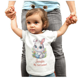 Camiseta Para Bebê Minha 1ª Páscoa
