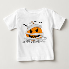 Camiseta Para Bebê Minha Abóbora de Halloween de 1rua Personalizada