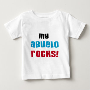 Camiseta Para Bebê Minha Abuelo Rocks T-shirts e presentes