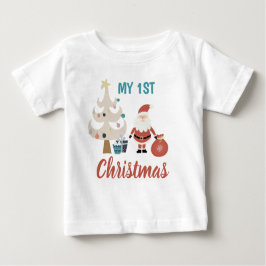 Camiseta Para Bebê Minha Árvore de Natal de 1rua de Papais noeis boni