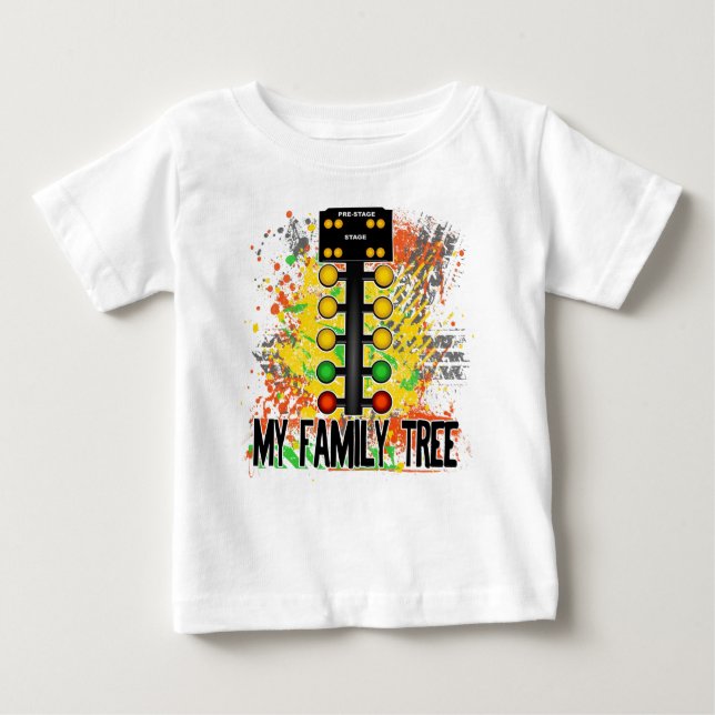 Camiseta Para Bebê Minha árvore genealógica (Frente)