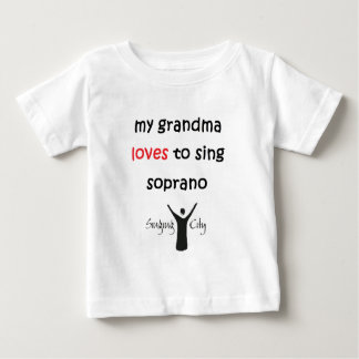 Camiseta Para Bebê Minha avó adora cantar soprano