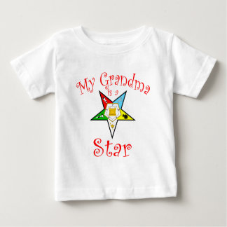 Camiseta Para Bebê Minha avó é uma estrela