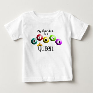 Camiseta Para Bebê Minha avó é uma Rainha Bingo!