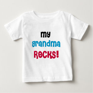 Camiseta Para Bebê Minha avó Rocks
