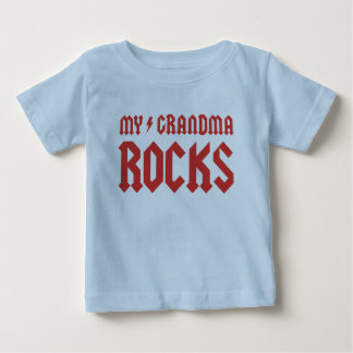Camiseta Para Bebê Minha avó Rocks