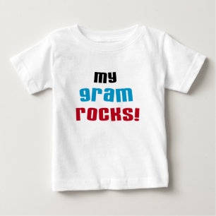 Camiseta Para Bebê Minha avó Rocks T-shirts e presentes