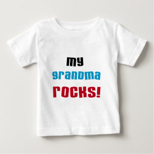 Camiseta Para Bebê Minha avó Rocks T-shirts e presentes