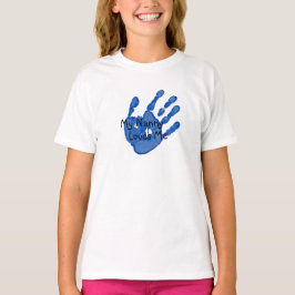 Camiseta Para Bebê "Minha babá me ama"-Azul