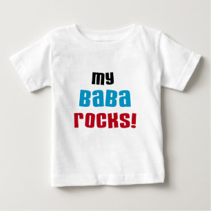Camiseta Para Bebê Minha Baba Rocks T-shirts e presentes