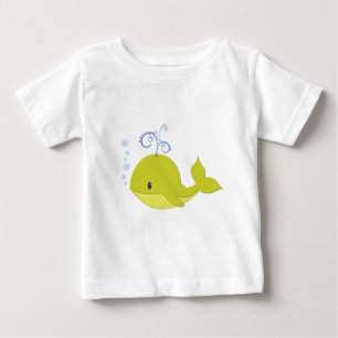 Camiseta Para Bebê Minha Baleia Verde