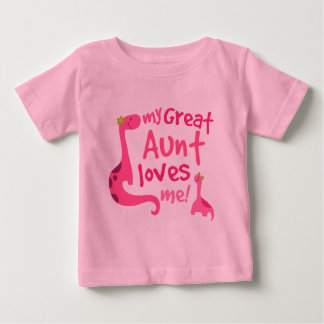 Camiseta Para Bebê Minha grande tia Amor Me Dinossauro