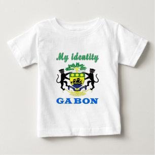 Camiseta Para Bebê Minha identidade Gabon