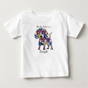 Camiseta Para Bebê Minha Irmã Grande é uma roupa de bebê