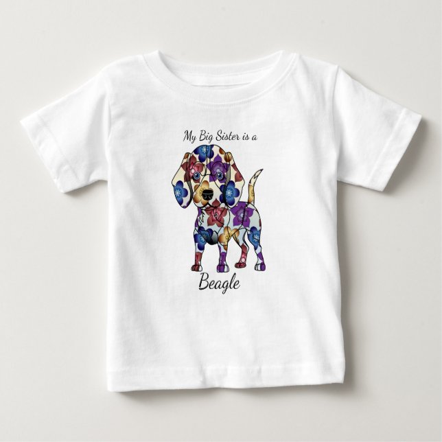 Camiseta Para Bebê Minha Irmã Grande é uma roupa de bebê (Frente)