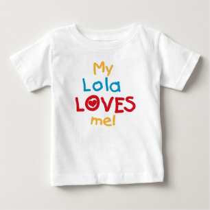 Camiseta Para Bebê Minha Lola me ama T-shirts e presentes