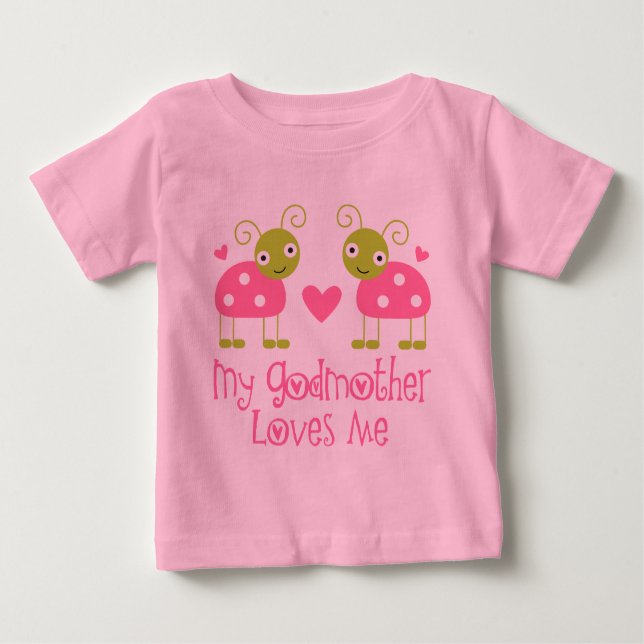Camiseta Para Bebê Minha madrinha ama-me (Frente)
