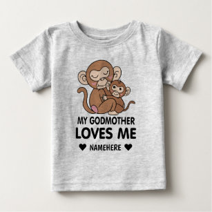 Camiseta Para Bebê Minha Madrinha Me Ama