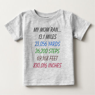 Camiseta Para Bebê Minha Mãe Correu 13,1 Miles