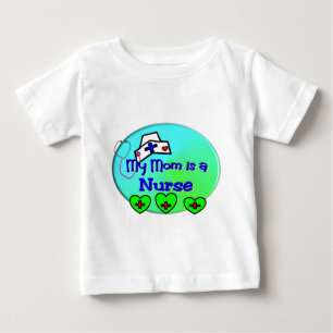 Camiseta Para Bebê "Minha mãe é enfermeira" Para enfermeiras