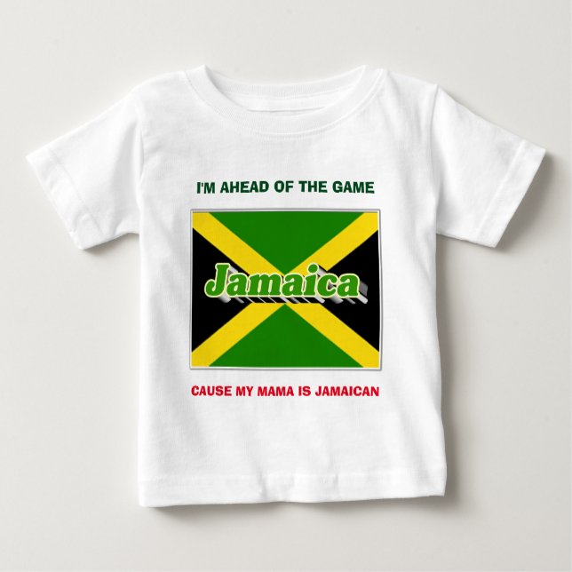 CAMISETA PARA BEBÊ MINHA MÃE É JAMAICAN (Frente)