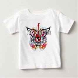 Camiseta Para Bebê Minha mamã balança o t-shirt
