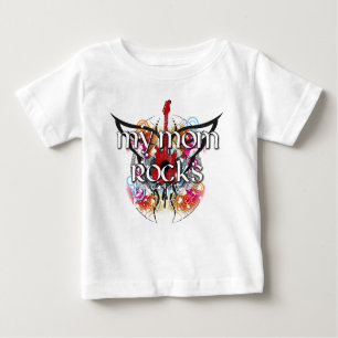 Camiseta Para Bebê Minha mamã balança o t-shirt