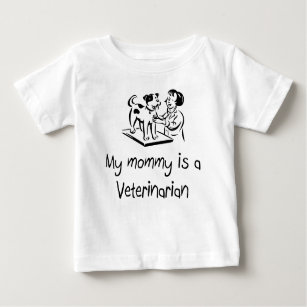 Camiseta Para Bebê Minha mamãe é um t-shirt infantil veterinário