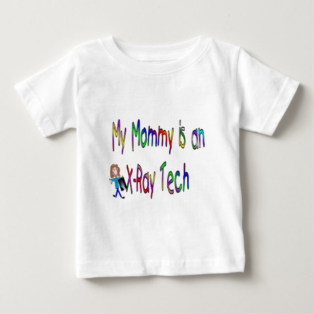 Camiseta Para Bebê Minha mamãe é uma tecnologia de raios X (Frente)