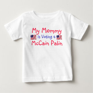 Camiseta Para Bebê Minha mamãe está votando 4 McCain Palin