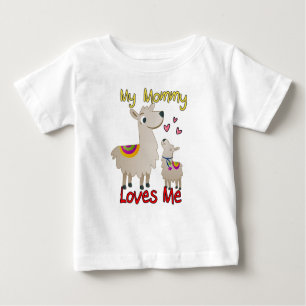 Camiseta Para Bebê Minha Mamãe Me Ama Llama