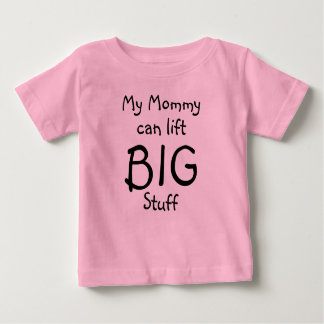 Camiseta Para Bebê Minha Mamãe pode levantar, GRANDE, Coisas