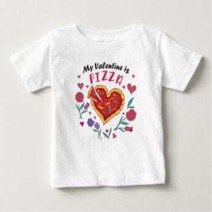 Camiseta Para Bebê Minha Namorados é Pizza Invitation Magnet