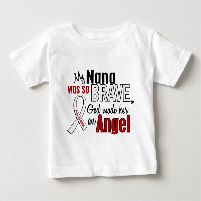 Camiseta Para Bebê Minha Nana é um câncer pulmonar do anjo (Frente)