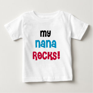 Camiseta Para Bebê Minha Nana Rocks