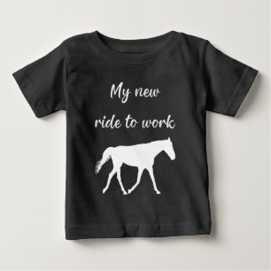 Camiseta Para Bebê Minha Nova Viagem para Trabalhar com Engraçado Cav