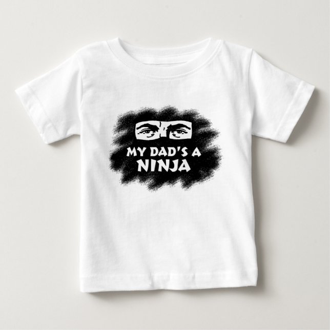 Camiseta Para Bebê Minha Pai é Ninja (Frente)