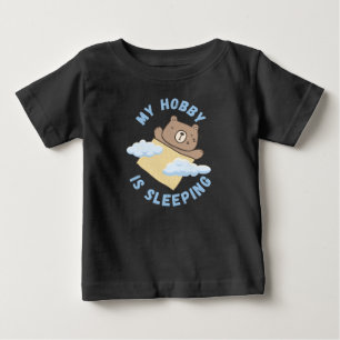 Camiseta Para Bebê Minha paixão é dormir baby T-Shirt