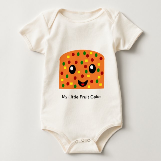 Camiseta Para Bebê Minha pequena Fruta de Bolo (Frente)